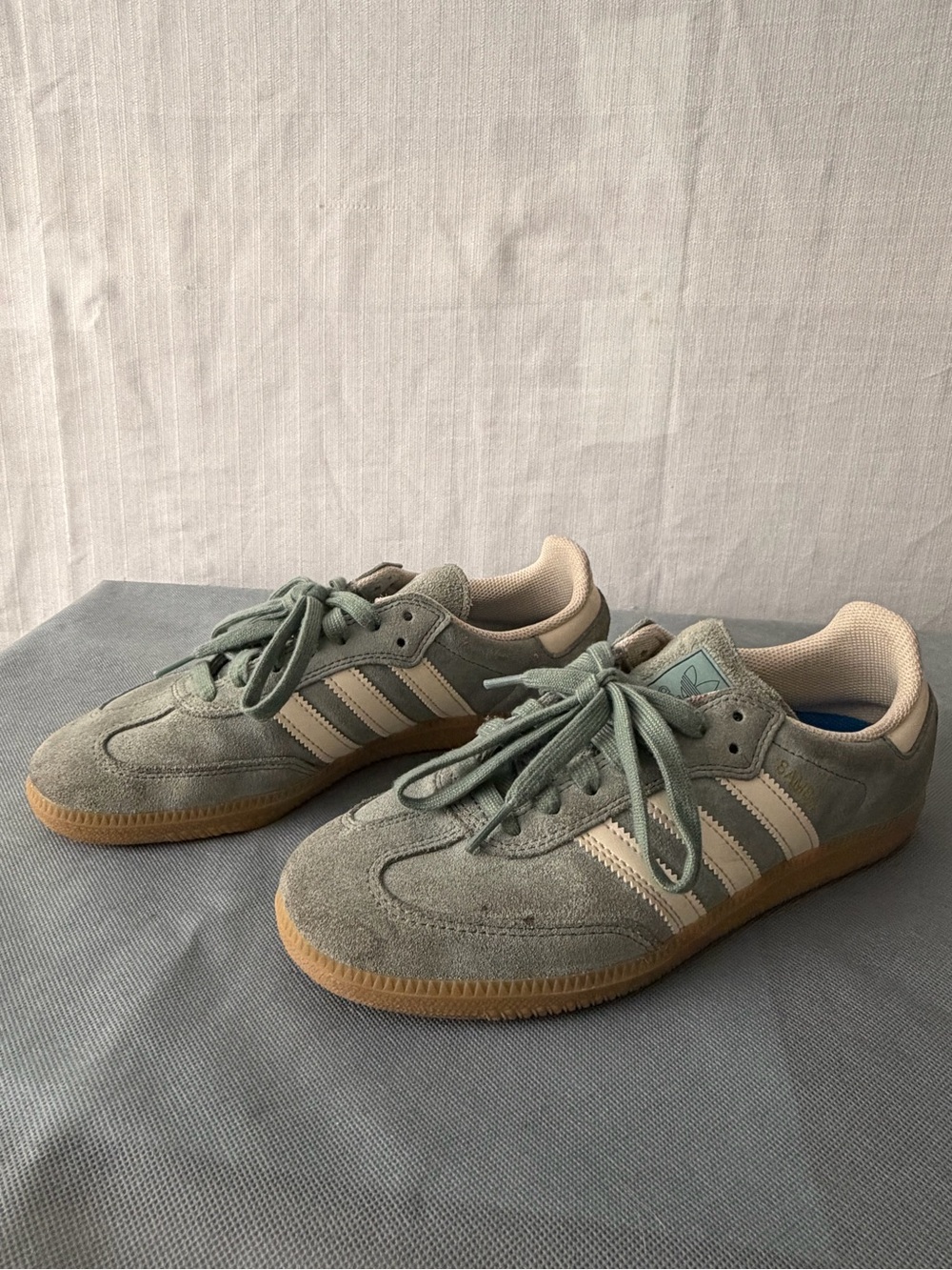 Adidas Samba OG Sage Green Suede Men’s Size 7 Sneakers(B172)